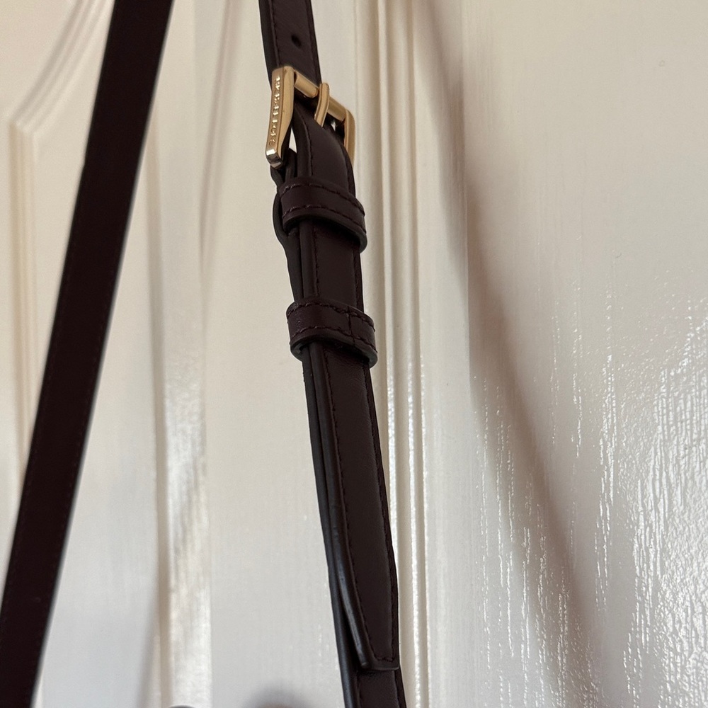 Michael Kors Burgandy/Brown Satchel with Gold Accents - Picture 5 of 9